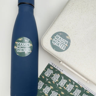 Large Round (PATTERN) Stickers - 24 Name Labels - Arlo & Co