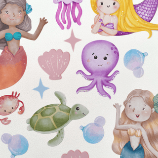 Mermaid Wall Decal Set - Arlo & Co