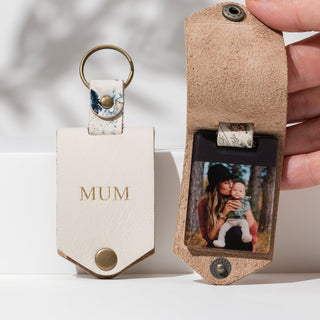 Monogram Photo Keytag - Florals - Arlo & Co