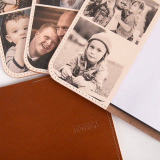 Personalised A5 Leather Journal - with photos - Arlo & Co