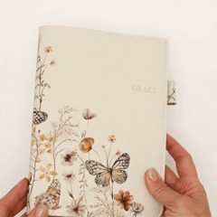 Personalised Leather Journal - Florals - Arlo & Co