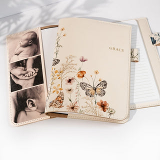Personalised Leather Journal - Florals - Arlo & Co
