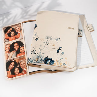 Personalised Leather Journal - Florals - Arlo & Co