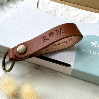 Personalised Leather Keytag For Him - Arlo & Co