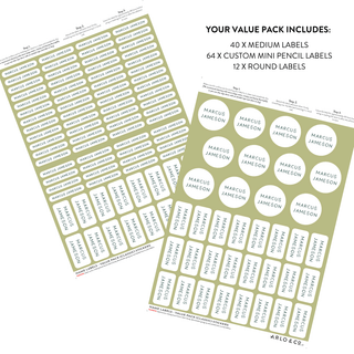 VALUE PACK (CLASSIC) - 116 Name Labels - Arlo & Co