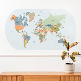 World Map Removable Wall Decal - Arlo & Co