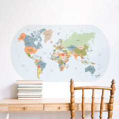 World Map Removable Wall Decal - Arlo & Co