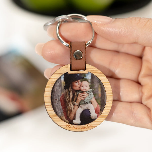 Round Luxe Photo Keytag