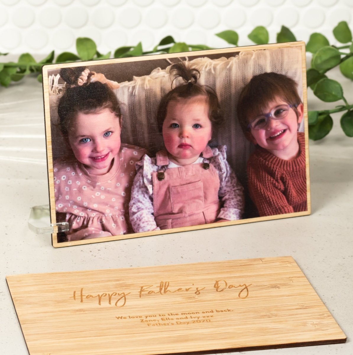 Bamboo Photo Card (Double-Sided, With Stand) - Arlo & Co