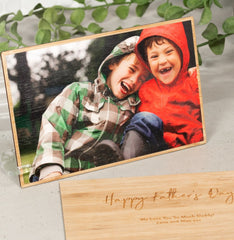 Bamboo Photo Card (Double-Sided, With Stand) - Arlo & Co