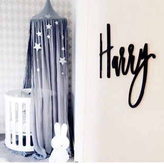 Black Name Plaque - 4 Fonts, 3 Sizes - Arlo and Co