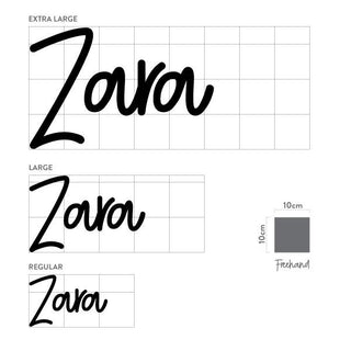 Black Name Plaque - 4 Fonts, 3 Sizes - Arlo and Co