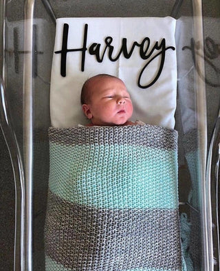 Black Name Plaque - 4 Fonts, 3 Sizes - Arlo and Co