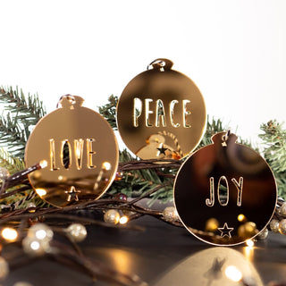 Capitals Ornament Set - (Joy, Peace, Love) - Arlo & Co