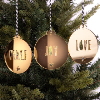 Capitals Ornament Set - (Joy, Peace, Love) - Arlo & Co