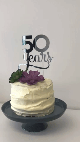 Custom Anniversary Cake Topper - Arlo and Co