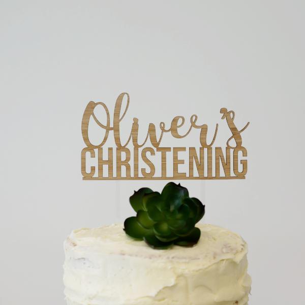 Custom Christening Cake Topper