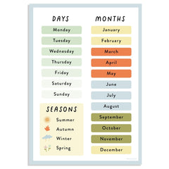 Days, Months & Seasons Wall Decal - Arlo & Co