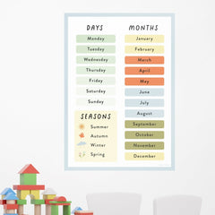 Days, Months & Seasons Wall Decal - Arlo & Co