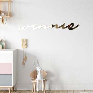 Gold Mirror Name Plaque - 5 Fonts, 3 Sizes - Arlo & Co