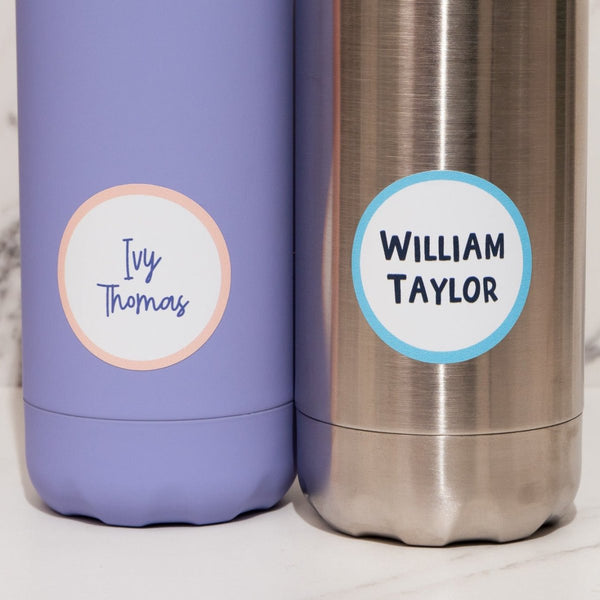 Personalised Name Labels for Kids - Large Round CLASSIC