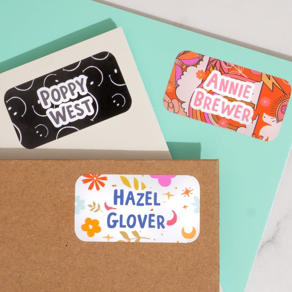 Personalised name stickers discount