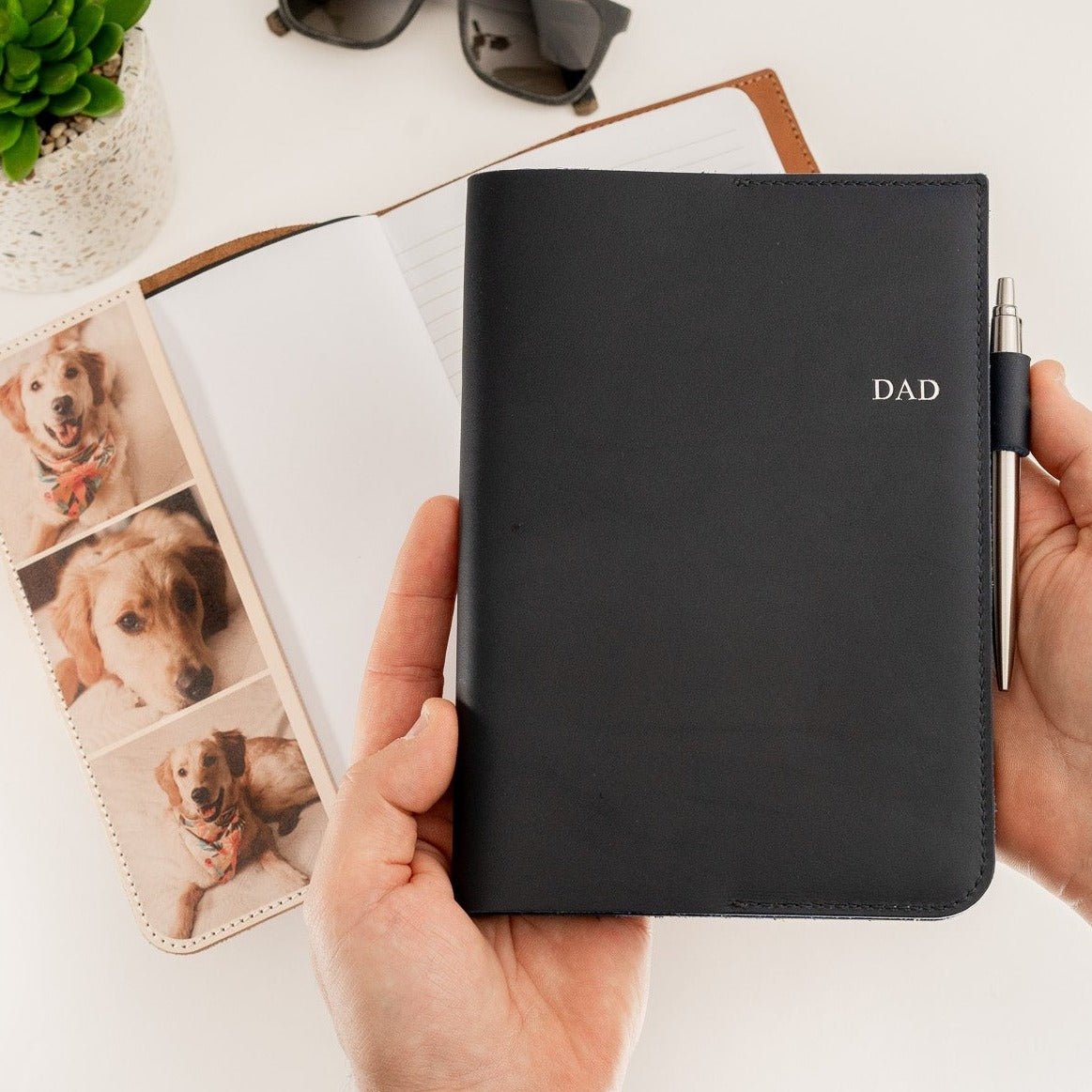 Personalised Leather Journal - with photos - Arlo & Co