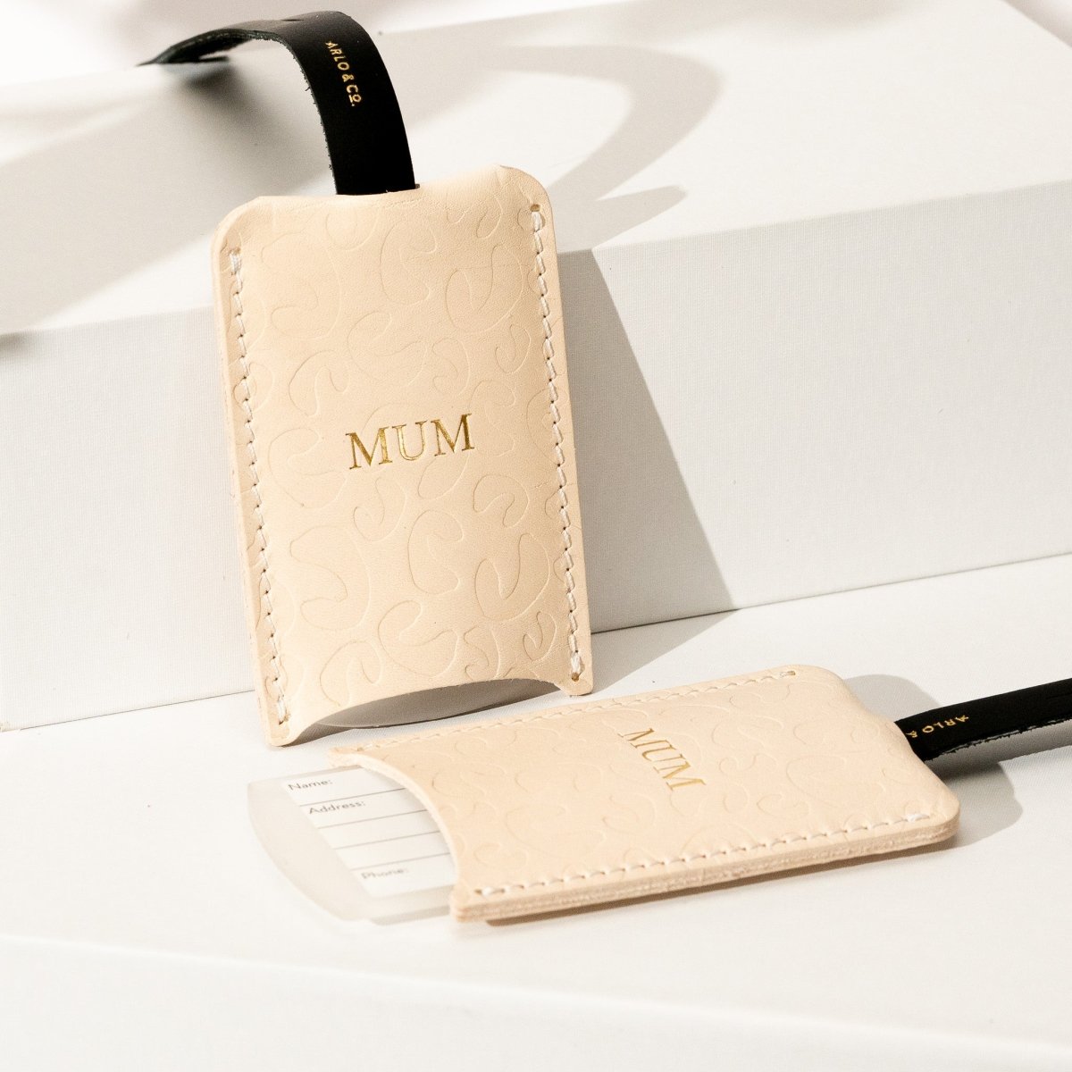 Custom leather luggage tag clearance