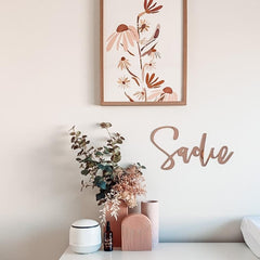 Rose Gold Mirror Name Plaque - 4 Fonts, 3 Sizes - Arlo & Co