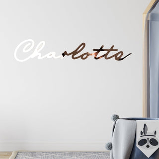 Rose Gold Mirror Name Plaque - 5 Fonts, 3 Sizes - Arlo & Co