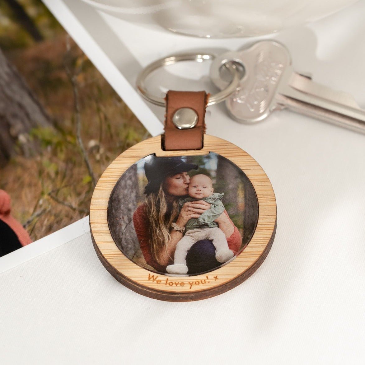 Round Luxe Photo Keytag - Arlo & Co