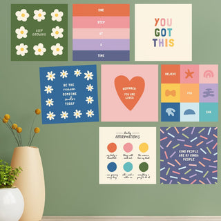 Set of 8 x Affirmation (removable) Wall Decals - Arlo & Co